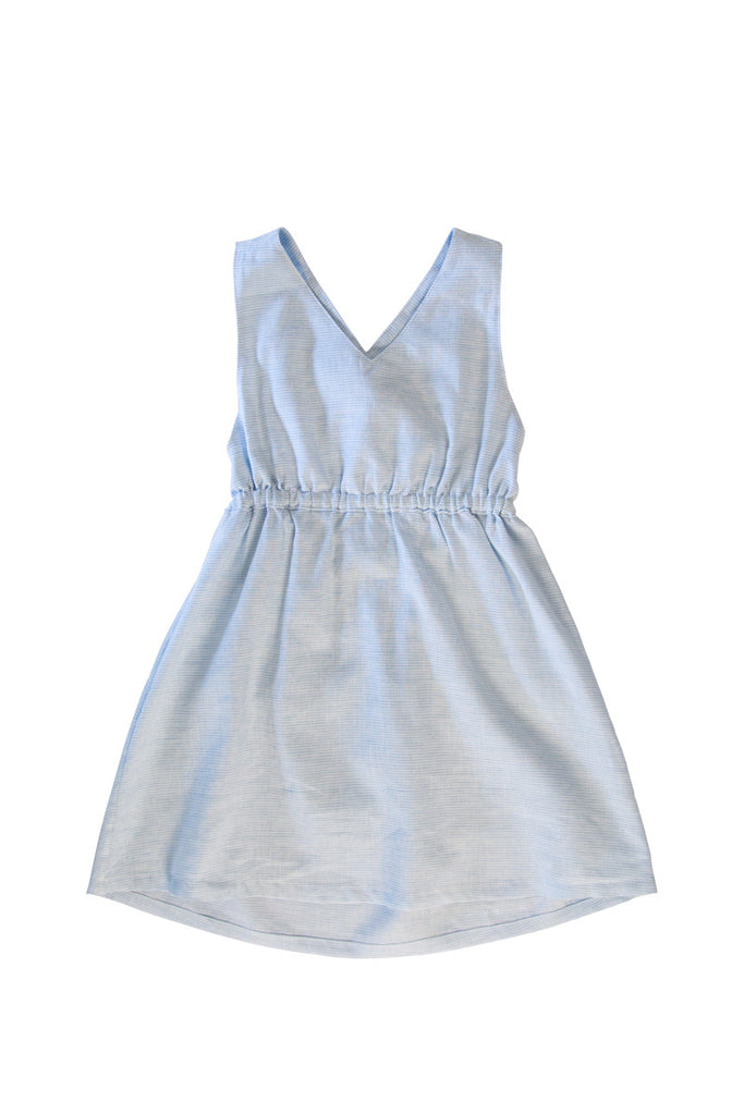 ISABEL DRESS IN BLUE STRIPES