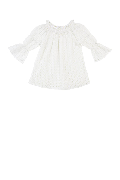 LIBBY DRESS - WHITE EYELET