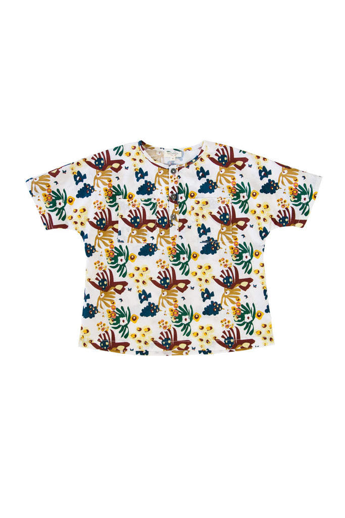 CEDRIC TUNIC IN SEA ANEMONE