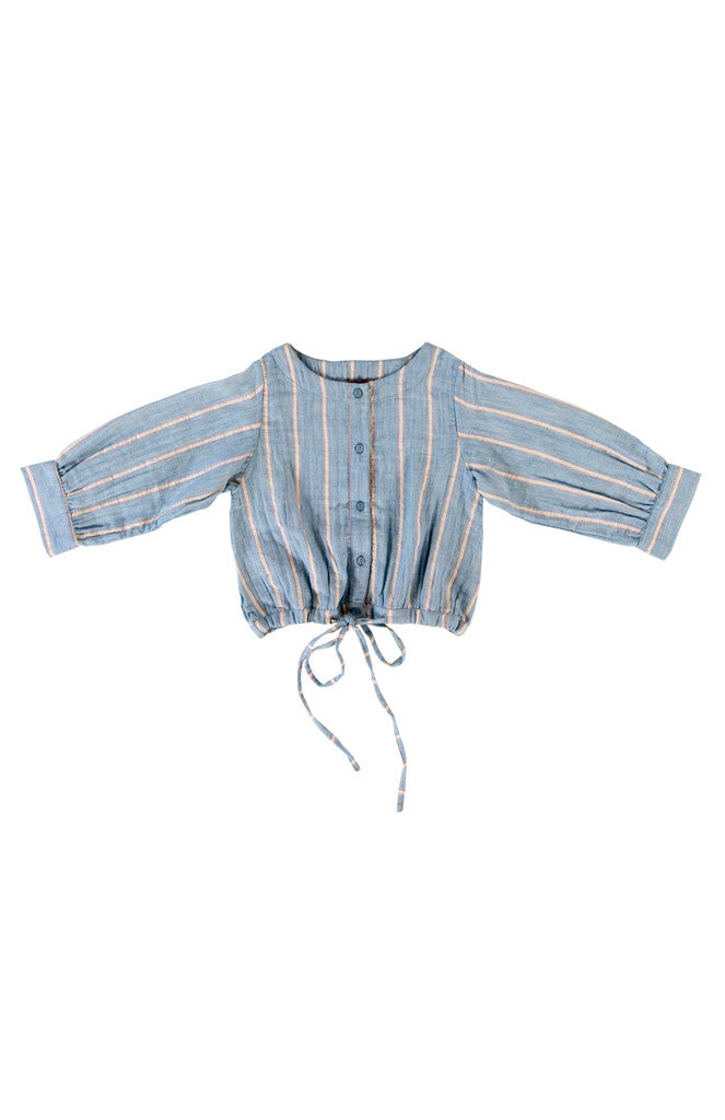 SELMA BLOUSE - BLUE STRIPE
