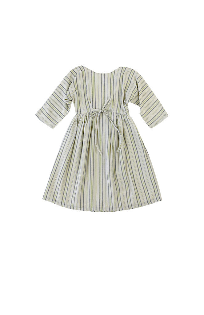 LYKKE DRESS - GREEN STRIPES