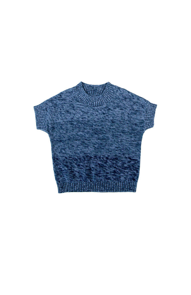 QUINN TOP - BLUE GRADATION