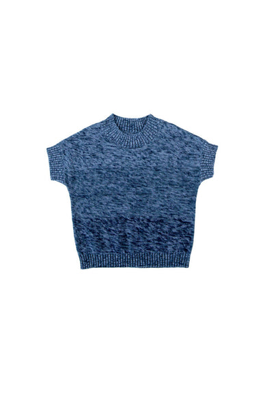 QUINN TOP - BLUE GRADATION